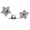 Flower Back-Stoppers, Silicone, Ear Backs, Earrings Findings, SL 5 LKM-3372 - 04 8,2x8,2 mm