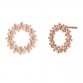 Flower Earrings, Silver Jewelry, KLS ODL-01470 11,7x11,7 mm