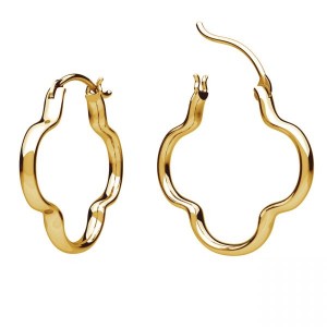Clover Leverback Earrings, Earring Findings, BZO OWS-00613 2,7x25 mm Clover Leverback Earrings, Earring Findings, BZO OWS-00613 2,7x25 mm