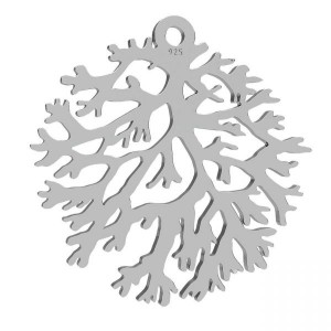 Coral Pendant, Silver Jewelry, LKM-3362 - 05 20x20 mm Coral Pendant, Silver Jewelry, LKM-3362 - 05 20x20 mm