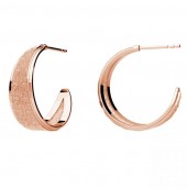 Semi Circular Earrings, Silver Jewelry, KLS ODL-01422 8x22 mm