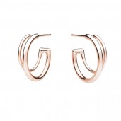 Semi Circular Earrings, Silver Jewelry, KLS OWS-00648 5,4x19 mm