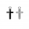 Kreuz-Anhänger, Gießharz in schwarz, Silberschmuck, CON-1 ODL-01460 8,5x15,2 mm ver.2