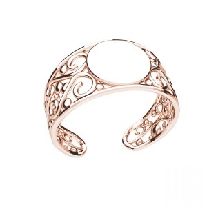 Sinettisormus, hopekorut, koruosat, U-RING OWS-00666 9,7x21,1 mm Sinettisormus, hopekorut, koruosat, U-RING OWS-00666 9,7x21,1 mm
