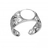Sinettisormus, hopekorut, koruosat, U-RING OWS-00666 9,7x21,1 mm