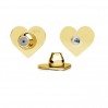 Heart Ear Backs, Back-Stoppers, Earring Findings, SL 9 LKM-3377 - 04 7x8 mm