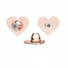 Heart Ear Backs, Back-Stoppers, Earring Findings, SL 9 LKM-3377 - 04 7x8 mm