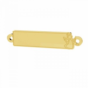 Angel Rectangle Pendant, Engraving or Sew-on, Silver Jewelry, LKM-3384 - 0,50 5x23,9 mm Angel Rectangle Pendant, Engraving or Sew-on, Silver Jewelry, LKM-3384 - 0,50 5x23,9 mm