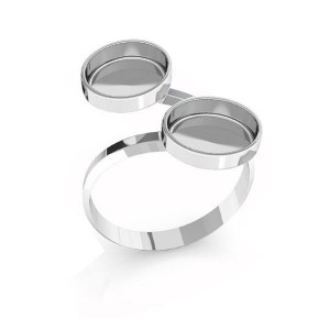 Ring Basis, Resin, Jewelry Findings, D-RING FMG-R 2,1x8 mm x2 Ring Basis, Resin, Jewelry Findings, D-RING FMG-R 2,1x8 mm x2