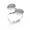 Ring Basis, Resin, Jewelry Findings, D-RING FMG-R 2,1x8 mm x2