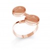 Ring Basis, Resin, Jewelry Findings, D-RING FMG-R 2,1x8 mm x2