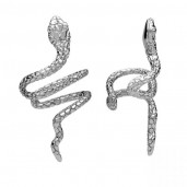 Snake Ear Cuff, Earrings, Silver Jewelry, KLN OWS-00612 14x27 mm