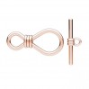 Infinity Toggle Clasp, Jewelry Findings, ZAM 13 SET ODL-01494 5,8x24,9 mm