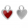 Heart Pendant, Resin Jewelry, Silver Jewelry, CON-1 ODL-01499 15,5x19,6 mm