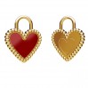 Heart Pendant, Resin Jewelry, Silver Jewelry, CON-1 ODL-01499 15,5x19,6 mm