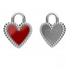 Heart Pendant, Resin Jewelry, Silver Jewelry, CON-1 ODL-01499 15,5x19,6 mm