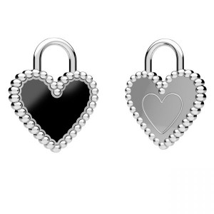 Heart Pendant with Resin, Resin Jewelry, Silver Jewelry, CON-1 ODL-01499 15,5x19,6 mm Heart Pendant with Resin, Resin Jewelry, Silver Jewelry, CON-1 ODL-01499 15,5x19,6 mm