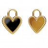 Heart Pendant, Resin Jewelry, Silver Jewelry, CON-1 ODL-01499 15,5x19,6 mm