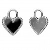 Heart Pendant, Resin Jewelry, Silver Jewelry, CON-1 ODL-01499 15,5x19,6 mm