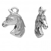 Horse Pendant, Jewelry Findings, Silver Jewelry, ODL-01439 10,8x13,3 mm