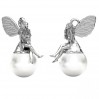 Fee-Anhänger mit 8mm Perle, Silberschmuck, OWS-00700 8x17 mm ver.2