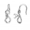 Schlangen-Ohrringe, Silberschmuck, BO 74 OWS-00455 6,5x20,5 mm