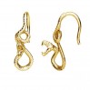 Schlangen-Ohrringe, Silberschmuck, BO 74 OWS-00455 6,5x20,5 mm