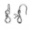 Schlangen-Ohrringe, Silberschmuck, BO 74 OWS-00455 6,5x20,5 mm