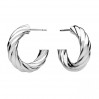 Halbkreisförmige-Ohrstecker, Silberschmuck, KLS OWS-00416 5x21,5 mm