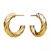 Semi Circular Earrings, Silver Jewelry, KLS OWS-00416 5x21,5 mm