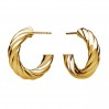 Halbkreisförmige-Ohrstecker, Silberschmuck, KLS OWS-00416 5x21,5 mm