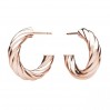Halbkreisförmige-Ohrstecker, Silberschmuck, KLS OWS-00416 5x21,5 mm