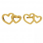 Heart Earrings, Silver Jewelry, KLS LK-3397 - 0,50 5,7x10 mm