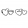 Herz-Ohrstecker, Silberschmuck, KLS LK-3397 - 0,50 5,7x10 mm