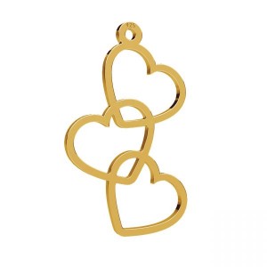 Herz-Anhänger, Silberschmuck, LKM-3399 - 0,50 11,6x19 mm