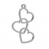 Herz-Anhänger, Silberschmuck, LKM-3399 - 0,50 11,6x19 mm