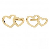 Heart Earrings, 14K Gold 585, Gold Jewelry, KLS LKZ14K-50287 - 0,30 5,7x10 mm