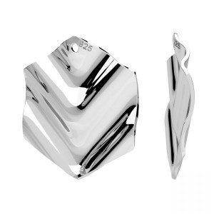 Hexagon-Anhänger, Silberschmuck, LKM-3402 - 0,33 18,5x20,8 mm
