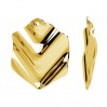 Hexagon-Anhänger, Silberschmuck, LKM-3402 - 0,33 18,5x20,8 mm