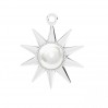 Sonnen-Anhänger mit Perle, Silberschmuck, Schmuckteile, OWS-00577 / ODL-01226 20x24 mm ver.2