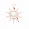 Sonnen-Anhänger mit Perle, Silberschmuck, Schmuckteile, OWS-00577 / ODL-01226 20x24 mm ver.2