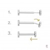 Herz-Ohrstecker, Piercing, Silberschmuck, KLP LKM-3368 - 08 3,1x10 mm
