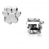 Hundepfote für Wechselring, Silberschmuck, Schmuckteile, OWS-00528 6,3x7 mm