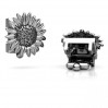 Sonnenblume für Wechselring, Silberschmuck, Schmuckteile, OWS-00584 6,7x6,8 mm