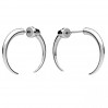 Reißzähne Ohrstecker, Silberschmuck, KLS OWS-00795 2,7x19 mm