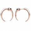 Reißzähne Ohrstecker, Silberschmuck, KLS OWS-00795 2,7x19 mm