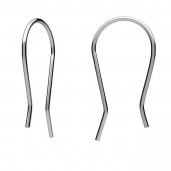 Ear Wires, Earring Findings, BO 76 0,8x11,5x21,5 mm