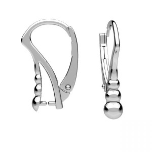 Ohrhaken Klapp Brisuren, Ohrringteile, Schmuckteile, BA 41 11x17,7 mm