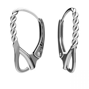 Ohrhaken Klapp Brisuren, Ohrringteile, Schmuckteile, BA 43 11x18,2 mm