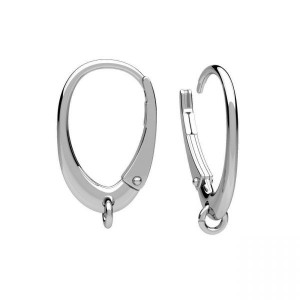 Ohrhaken Klapp Brisuren, Ohrringteile, Schmuckteile, BA 45 11,25x19 mm